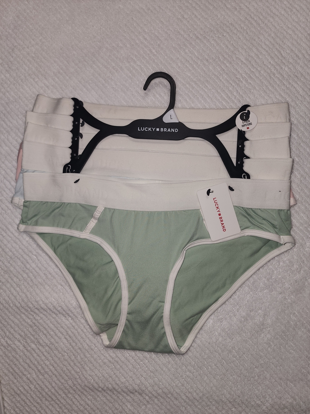 Lucky Brand Girls' Sage Green & White Bikini Briefs Set